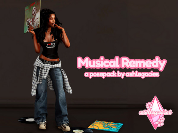 Sims 4 — Musical Remedy Posepack by ashlegacies — - Posepack (7 poses)