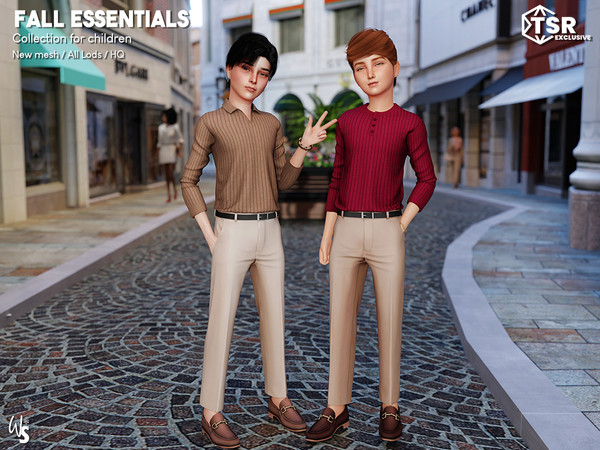 Sims 4 — (Wisteria) Fall Essentials - DressPants (children).package by WisteriaSims — A timeless Autumn collection for