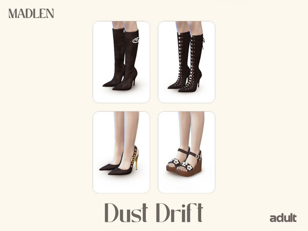 Sims 4 — [Madlen] DustDrift LaceUp Boots.package by Madlen — Tough textures, fierce silhouettes!