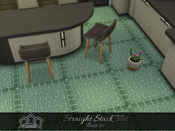 Sims 4 — Straight Stack Tiles floor3 by Emerald — Enhance your home with high quality stacked tiles to create a stylish