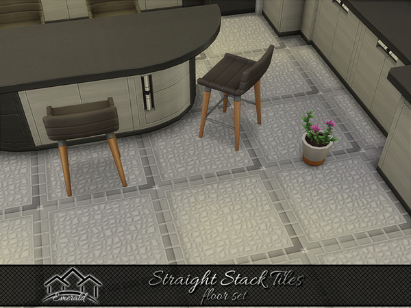 Sims 4 — Straight Stack Tiles floor6 by Emerald — Enhance your home with high quality stacked tiles to create a stylish