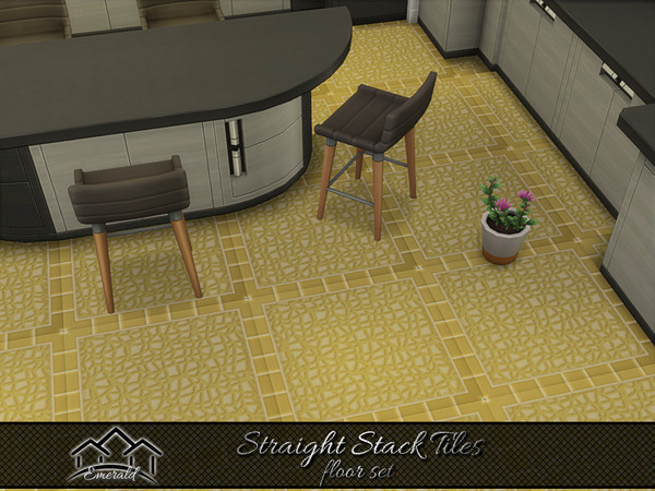 Sims 4 — Straight Stack Tiles floor7 by Emerald — Enhance your home with high quality stacked tiles to create a stylish