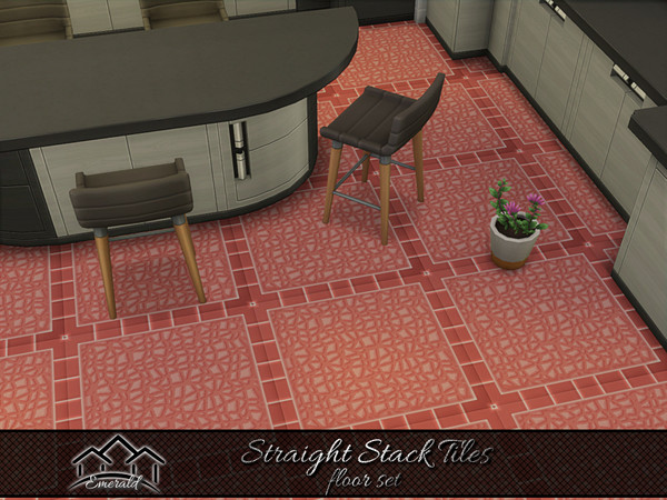 Sims 4 — Straight Stack Tiles floor8 by Emerald — Enhance your home with high quality stacked tiles to create a stylish