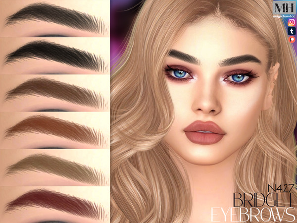 Sims 4 — Bridget Eyebrows N427 by MagicHand — Natural brows in 13 colors - HQ Compatible.