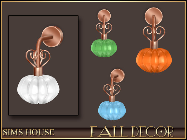 Sims 4 — Sims House PUMPKIN WALL LAMP | FALL DECOR by Sims_House — FALL DECOR