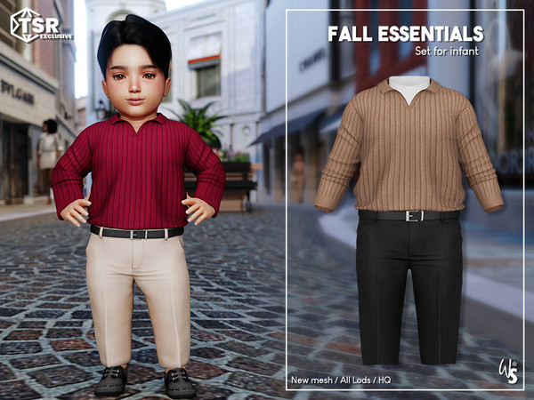 Sims 4 — (Wisteria) Fall Essentials - DressPants (infant).package by WisteriaSims — A timeless Autumn collection for your