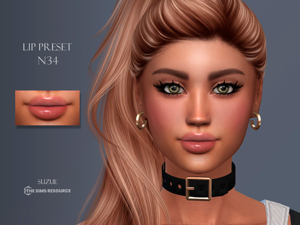 Sims 4 — Lip Preset N34 by Suzue — New Preset (Suzue)
