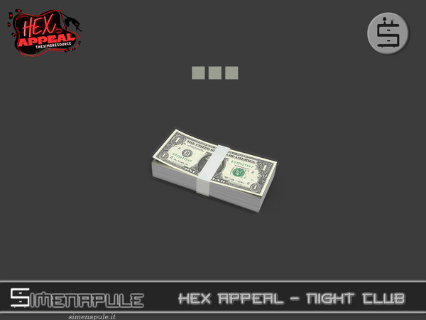 Sims 4 — [SeN4] Hex Appeal Night Club- Neat Money Stack by Simenapule — Hex Appeal - Night Club Part 2