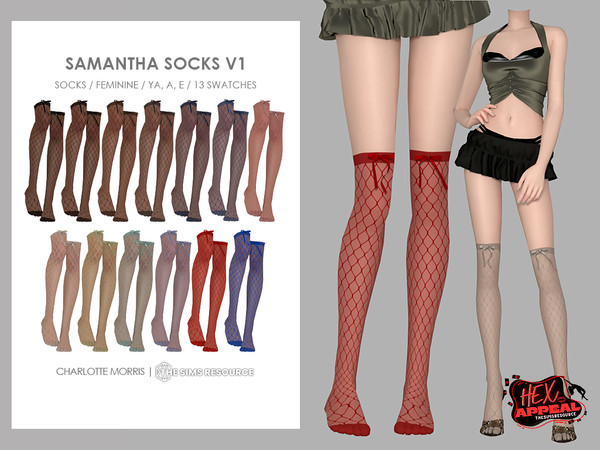 Sims 4 — Samantha Socks V1 by Charlotte_Morris — Acc - Socks