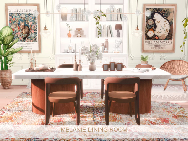 Sims 4 — Melanie Dining Room by BlusterSims — The Melanie Dining Room is a spacious and family-friendly dining room with