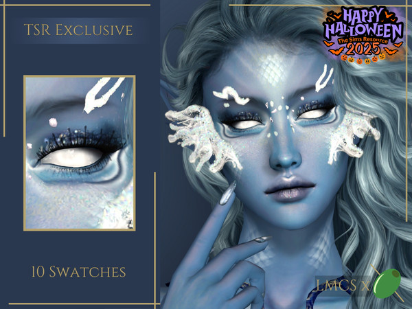 Sims 4 — Siren Eyelashes by Pitted0live — In collaboration with Lisaminicatsims (LMCS) Mermaid eyelashes inspired by