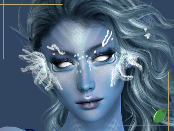 Sims 4 — Siren 3D Lashes Rings Contradict by Pitted0live — In collaboration with Lisaminicatsims (LMCS) Mermaid eyelashes