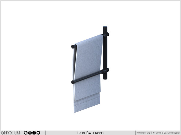 Sims 4 — Irmo Wall Holder With Towel by Onyxium — Onyxium@TSR Design Workshop Bathroom Collection - Belong To The 2025