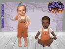 Sims 4 — Infant - Halloween Pumpkin Dungarees by InfinitePlumbobs — Cute Pumpkin Dungarees for Infants