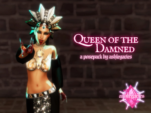 Sims 4 — Queen of the Damned Posepack by ashlegacies — - Posepack (5 poses)