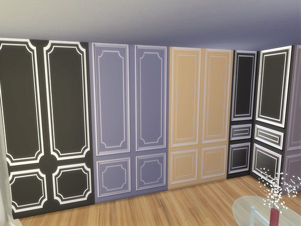 Sims 4 — Sienna Panels Pt 2.package by lavilikesims — A set for 4 panels in 2 packages, colour background with white