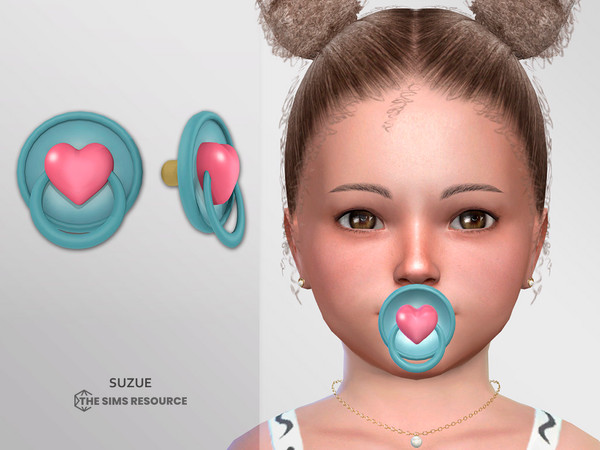 Sims 4 — Heart Pacifier Toddler by Suzue — New Mesh (Suzue)