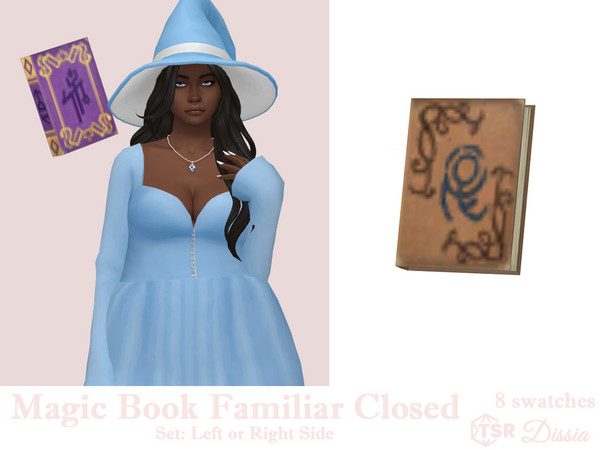 Sims 4 — Magic Book Familiar Closed (Left) by Dissia — Magic tome levitating next to your sim right or left shoulder