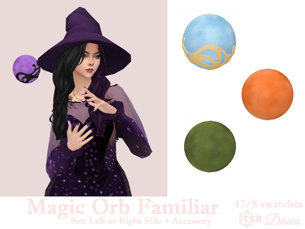 Sims 4 — Magic Orb Familiar (Left) by Dissia — Magical orb levitating next to sim right or left shoulder