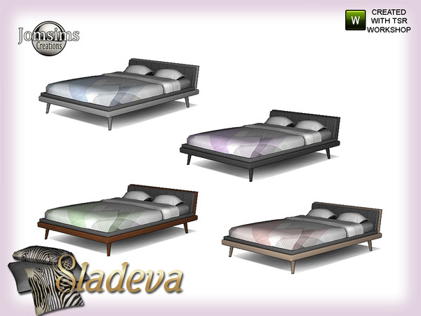 Sims 4 — sladeva bedroom bed by jomsims — sladeva bedroom bed