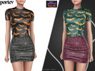 Sims 4 — bat print t-shirt by portev — new Mesh 5 colors