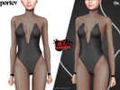 Sims 4 — Fishnet bodysuit by portev — new Mesh 6 colors