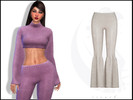 Sims 4 — [Set] Ruffle Flare Pants by _ironik_ — -5 Colors