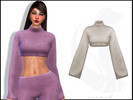 Sims 4 — [Set] Cropped Turtleneck Sweater by _ironik_ — -5 Colors