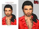 Sims 4 — Hex Appeal Fernando Hairstyle by -Merci- — New Maxis Match Hairstyle for Sims4. -24 EA Colours.