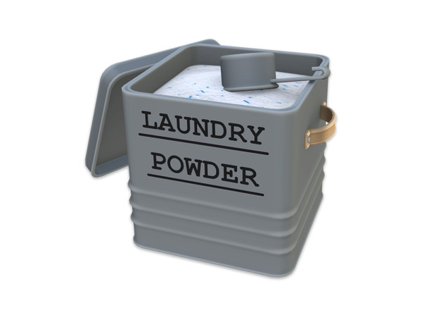 Sims 4 — Comiko Laundry Metal Container Powder Opened | Laundry Room by Comiko — Part 1 - Laundry Set is base game