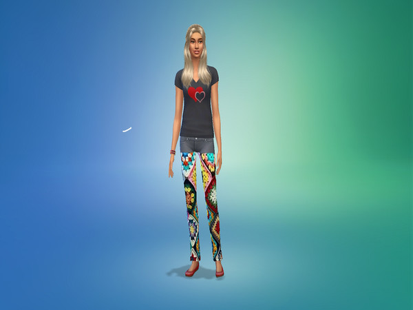 Sims 4 — patchwork jeans by DI_Fashions — Granny square jeans it might look like naked