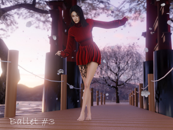 Sims 4 — Ballet #3 by Simmer_creator9 — Ballet Female Pose Pack (4 Poses) Teleporter & Pose Player required you can