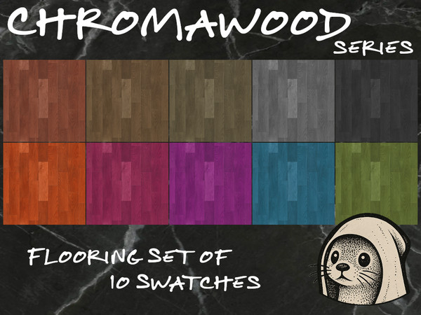 Sims 4 — Chromawood Series (Flooring) by caroukid — A bold reinterpretation of classic oak laminate - blending natural