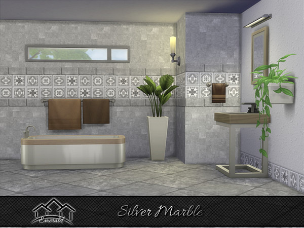Sims 4 — Silver Marble 3 by Emerald — Natural marble Stone has an unmatched elegance, quality and durability.