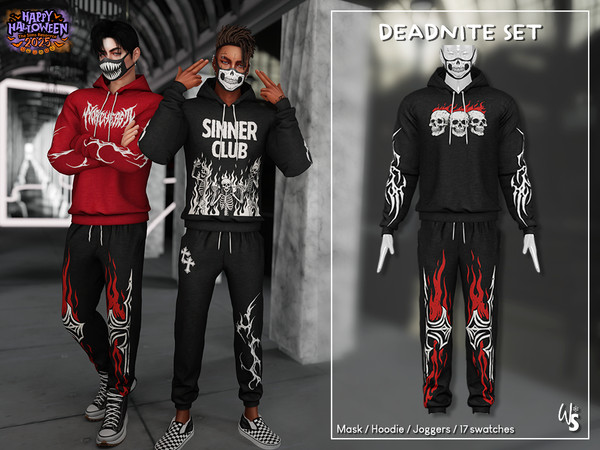 Sims 4 — (Wisteria) Deadnite_Hoodie for men.package by WisteriaSims — Take your Sims street style to the next level this