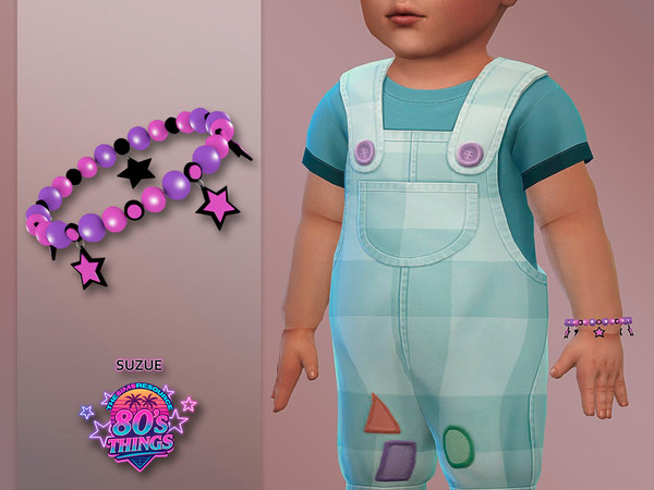 Sims 4 — 80s Things Stella Bracelet Infant by Suzue — New Mesh (Suzue)