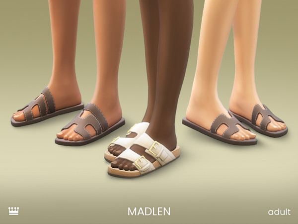 Sims 4 — [Madlen] CozySole Sandals 1.package by Madlen — Say hello to the comfiest slides ever! The CozySole sandals come