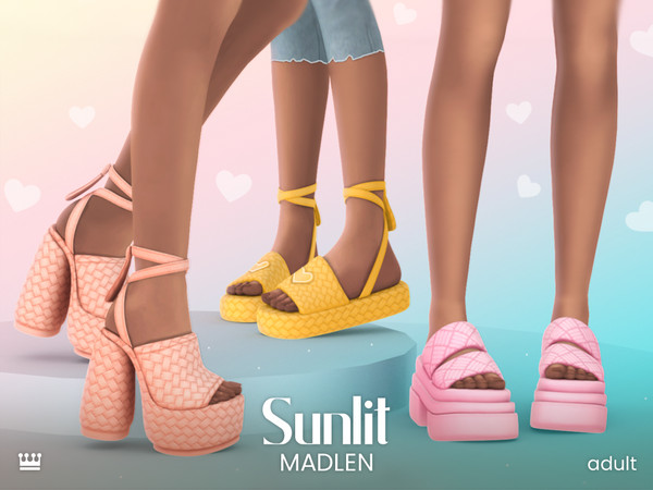 Sims 4 — [Madlen] Sunlit Platforms.package by Madlen — These shoes will keep you comfortable and fashionable all season