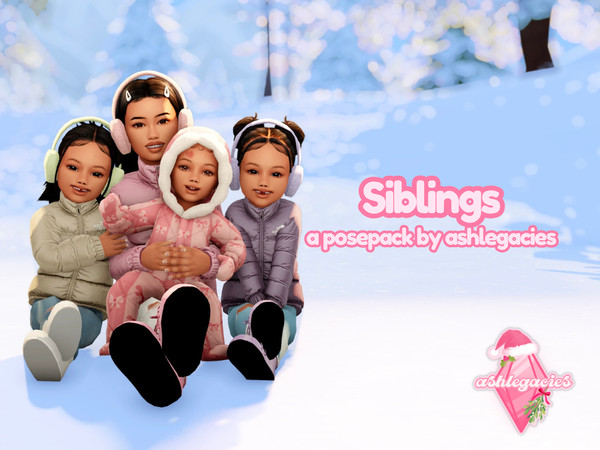 Sims 4 — Siblings Posepack by ashlegacies — - Posepack (10 poses)