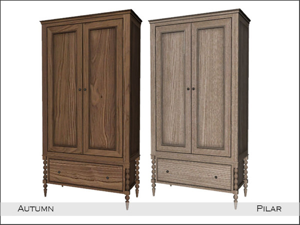 Sims 4 — Pilar Autumn Dresser by Pilar — A bedroom decorated in romantic autumn colors
