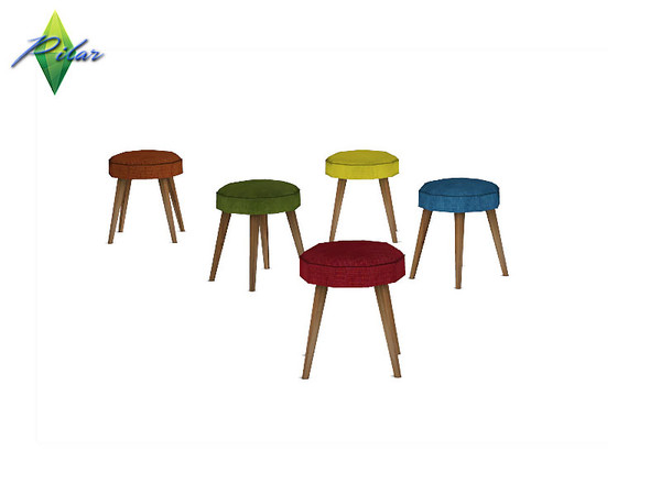 Sims 4 — Brazil ChairDining by Pilar — Vibrant colors and exotic woods