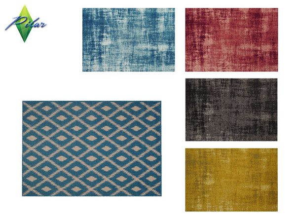 Sims 4 — Brazil Rug by Pilar — Vibrant colors and exotic woods