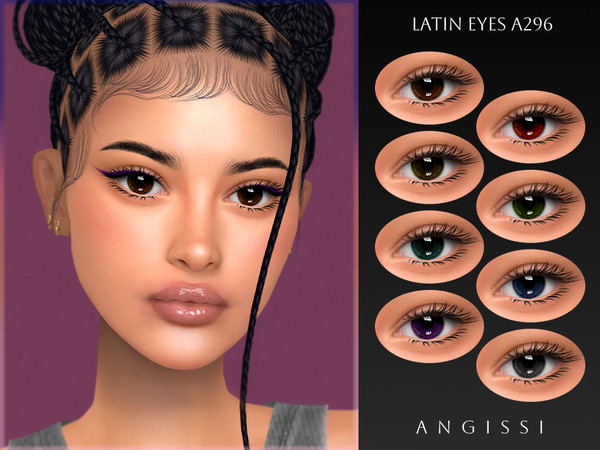 Sims 4 — Latin Eyes A296 by ANGISSI — PREVIEWS MADE USING HQ MOD Facepaint category
