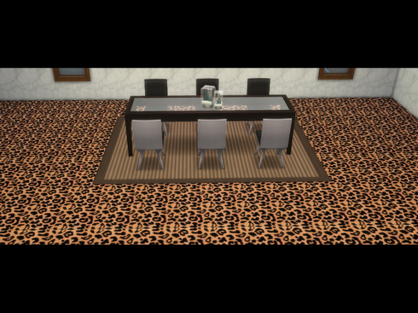 Sims 4 — Leopard print carpet flooring by CarineKitana — A modern leopard print style on this gorgeous carpet. Combine