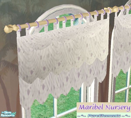 Sims 2 — Maribel Nursery - Diagonal Drapes by SaeraMaples — A cute nursery with flowery and light textures.
