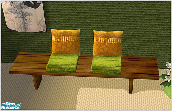 Sims 2 — modern asia dining - B43 Teak Bench Recol Dark by Birgit43 — 