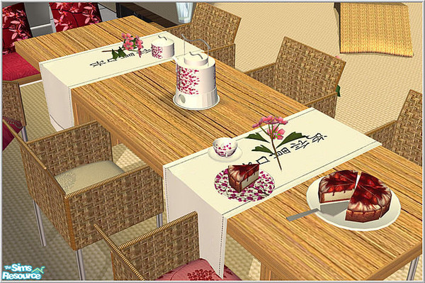 Sims 2 — modern asia dining - B43 Asia Tablecloth Mesh by Birgit43 — 