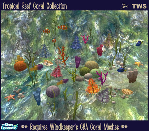 Sims 2 — Tropical Reef Coral Collection by wildstar24 — Add a plethora of corals to your personalized custom built
