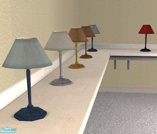 Sims 2 — Regulation Table Base Blue - #333602 by DOT — Regulation Table Lamp Base Blue. Regulation Table Lamps, as
