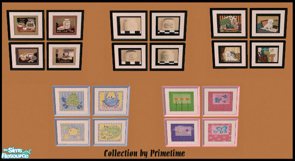Sims 2 — Four Vegetables Paintings Set by Primetime024 — This set was created using the Four Vegetables painting found in